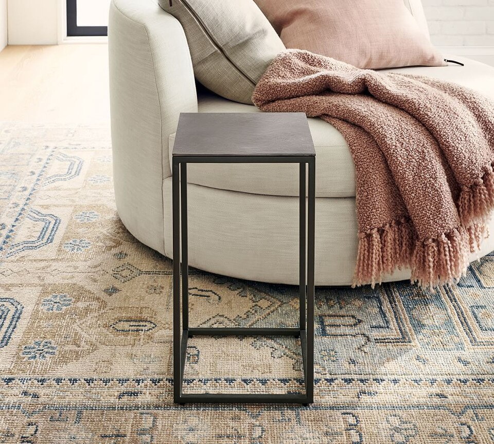 Duke 30 cm Square Accent Table, Bronze Pottery Barn Australia